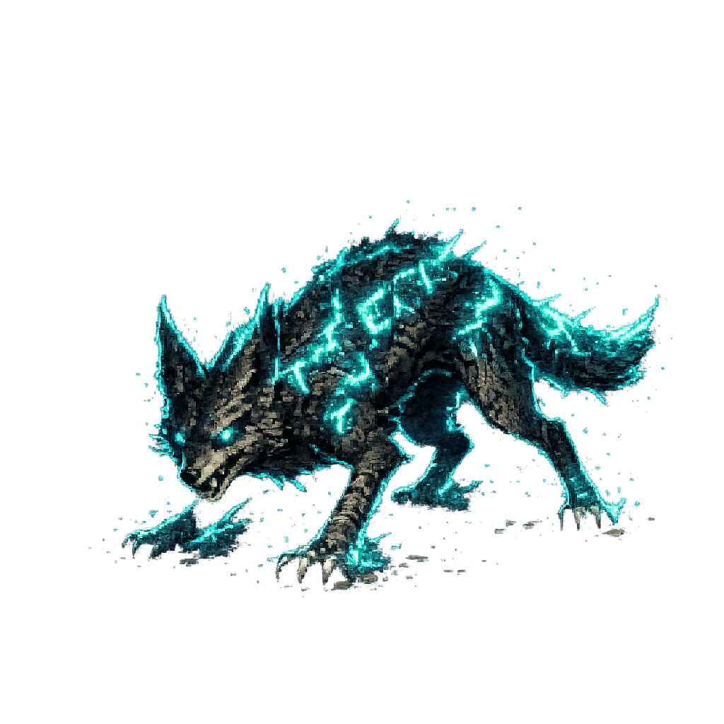 Pixel art of Neon Jackal